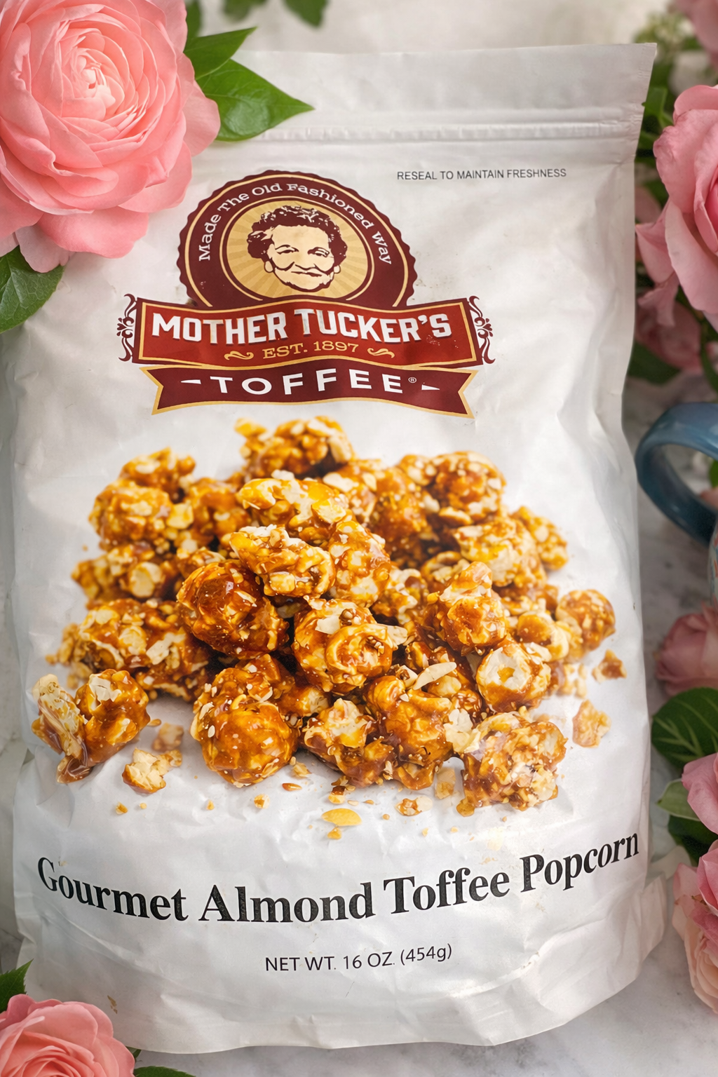 Gourmet Almond Toffee Popcorn - Mother Tucker's Toffee , Gourmet Almond Toffee Popcorn - Gift